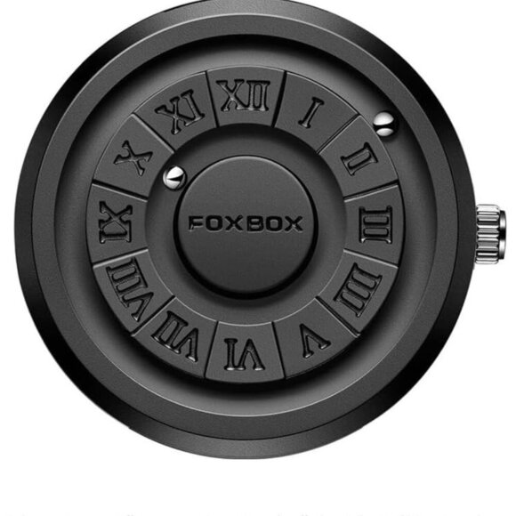 Futuristic Unisex Quartz Watch with Leather Strap & Magnetic Levitation Features - Picture 6 of 9